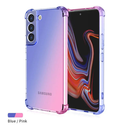 Gradient Airbag Shockproof TPU Case for Samsung Galaxy S26 Ultra S25 Edge S24 S23 FE S23 S22 Plus S21 Protective Cover Funda