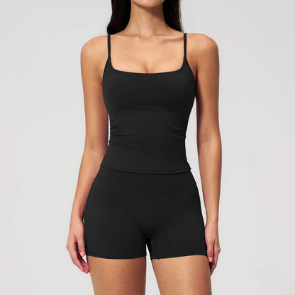 Summer Yoga Set 2 Pieces Women Tracksuit Workout Clothes Sports Outfits High Waist Shorts Fitness Sports Suit Female Gym Clothes