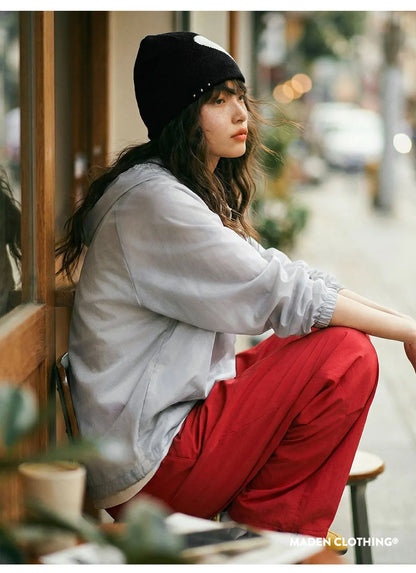 Maden Women's Ultra Lightweight Sun Protection Hoodie Sheer Breathable Pullover Half Button Loose Fit Summer Jacket Yellow