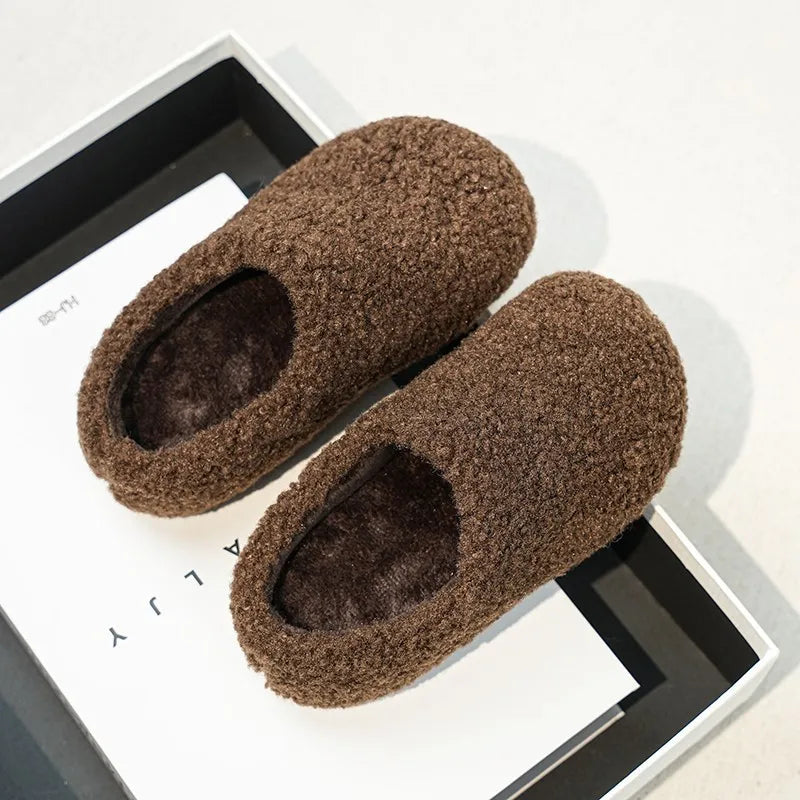 Kids Winter Slippers – Soft Sole Fluffy Cotton House Shoes for Boys & Girls