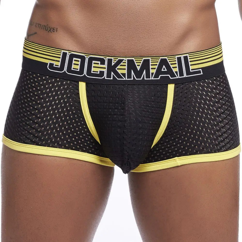 JOCKMAIL 4PCS/Lot Boxer Men Mesh Breathable Boxershorts Men Underwear Shorts Panties Men Cuecas Boxer Underpants Calzoncillos