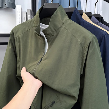 Men's Lightweight Packable Windbreaker Jacket 100% Polyamide Nylon Breathable Outdoor Sports Sun Protection Coat 2026