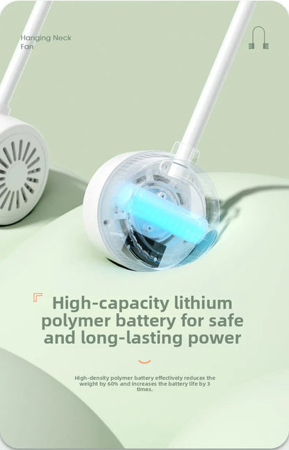 New Hanging Neck Fan Portable Cooling Fan Air Cooler Usb Leafless Bladeless Neckband Mini Rechargeable Electric Fans