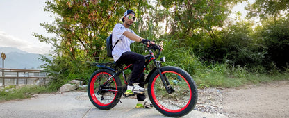 Electric Bike for Adults 1500W Peak, 34MPH 26" Fat Tire Ebike, 48V 15Ah Long Range Battery, All-Terrain Mountain Commuter E-Bike