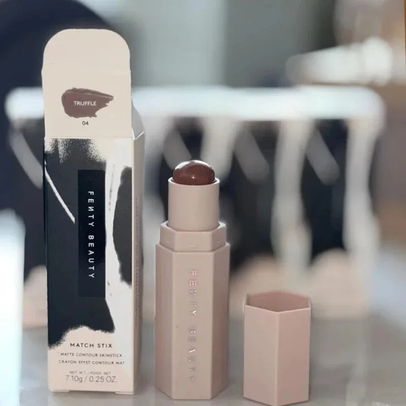 Fenty Beauty Makeup Suit Lip Gloss High Gloss Matt Powder Contour Stick and Setting Loose Powder Lady Lasting Natural Makeup
