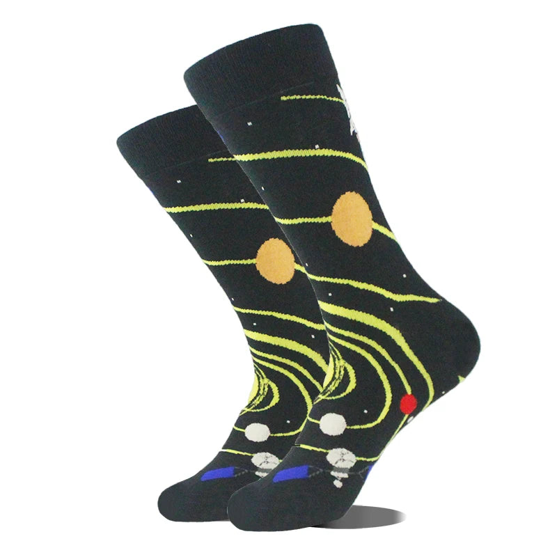 Funny Alien Shark Cotton Socks - Unisex Novelty Crew Socks