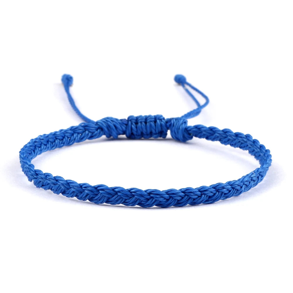 Handmade Braided Bracelets - Adjustable Waxed Thread Charm Jewelry for Men  Women