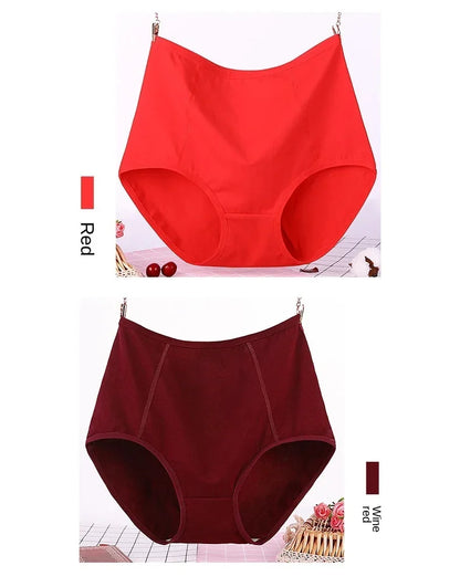 6XL Super Plus Size Women Underwear High Waist Cotton Breathable Lace Trim Panties Postpartum Big Size Ladies Underwear