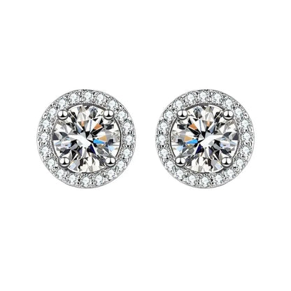 Moissanite Square Stud Earrings – Simple Fashion Studs