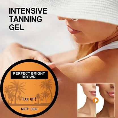 Tanning Cream Face Body Long Lasting Bronzer Skin Tanner Suntan Protect Radiation Nourishing Natural Self-Tanning Lotion