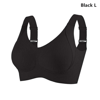 2025 Women's Seamless Underwear Thin Style Plus Size Removable Bra Anti-Sagging Wire-Free