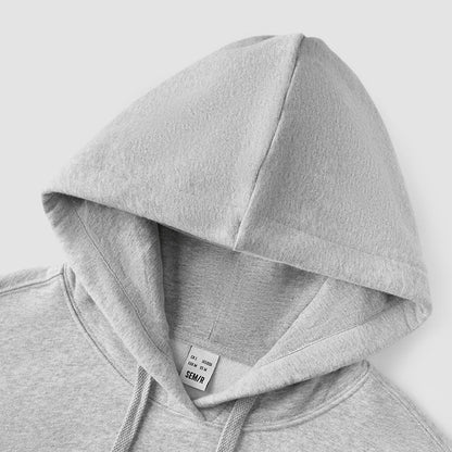 Semir Hoodie Women Fleece Lined Thermal Antibacterial Loose Fit Solid Color 2025 New Winter Casual Pullover