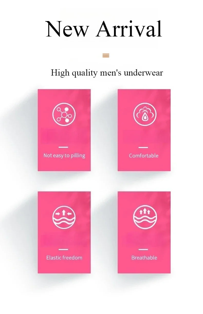 Men's Ice Silk Mesh Boxer Briefs Ultra-thin Breathable Cool Quick Dry Underwear Soft Comfortable Panties for Summer Daily Wear