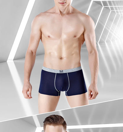 MiiOW 3pcs 40S Modal Men Boxers Underwear Breathable Mesh Men's Panties Boxershorts 3A Graphene Antibacterial Man Underpants