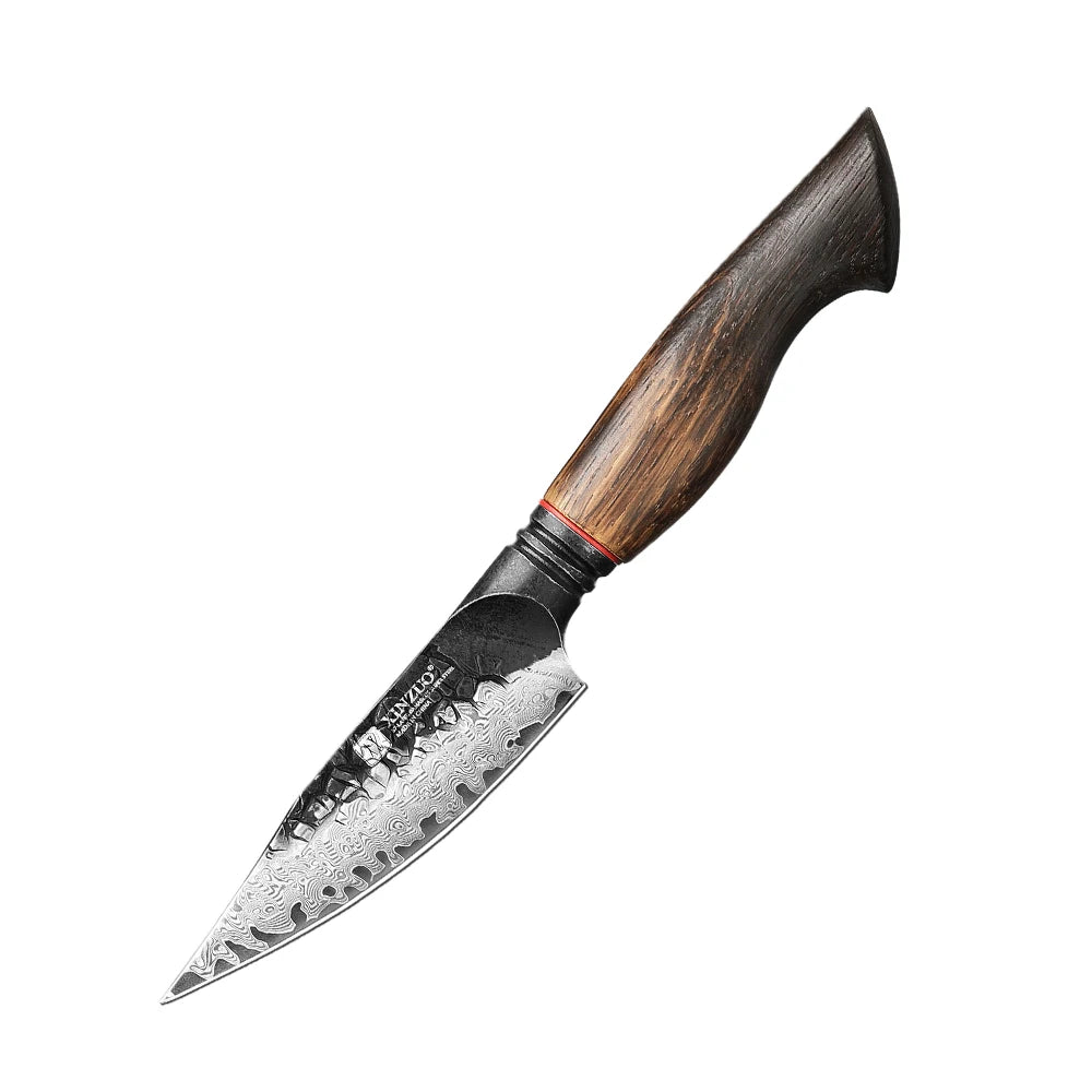 Damascus Knife Set - 67-Layer Steel with White Oak  Red G10 Handles 1-6 Pieces