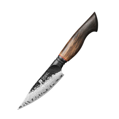 Damascus Knife Set - 67-Layer Steel with White Oak  Red G10 Handles 1-6 Pieces