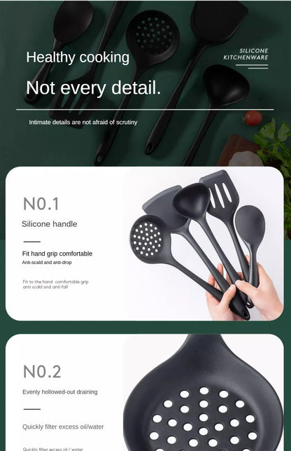 Silicone Spatula Set | 5-Piece Heat Resistant Kitchen Cooking Tool Set