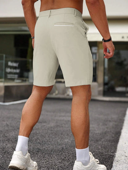 Summer Men's Lightweight Stretch Casual Golf Shorts Comfortable Knee Pants for Hiking Business Streetwear