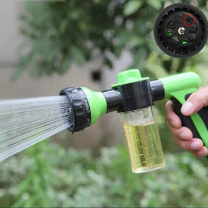 New High Pressure Foam Water Gun 8 In 1 Garden Watering Hose Nozzle Sprinkler Soap Dispenser Pet Shower Spray Gun Car Wash Tool