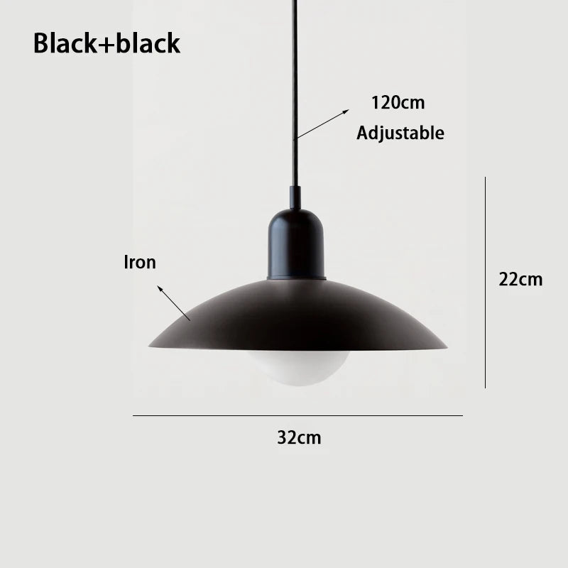 Modern Pendant Lights – Dining Room Chandeliers With Green Iron Lampshade & LED Bulbs