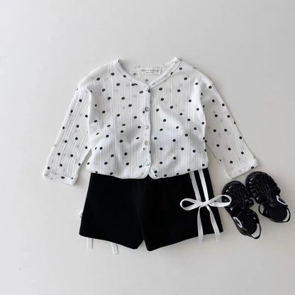 Summer Baby Girls Casual Shorts - Trendy Loose Fit with Butterfly Knot Waist