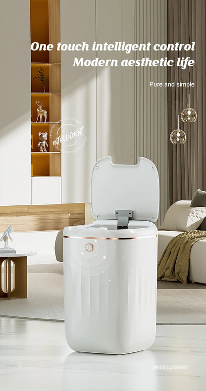 Smart Automatic Sensor Trash Can - 20L UV Induction Bathroom Wastebasket