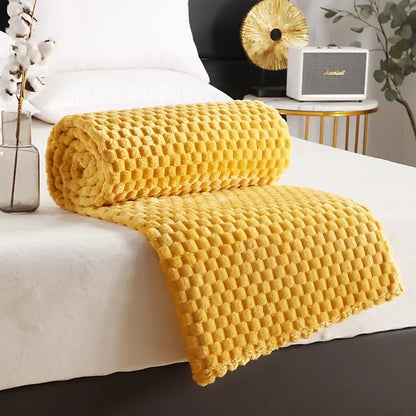 Ultra Soft Flannel Fleece Blanket - Large Warm Throw for Sofa or Bed Gray - ZOOMNSTORE