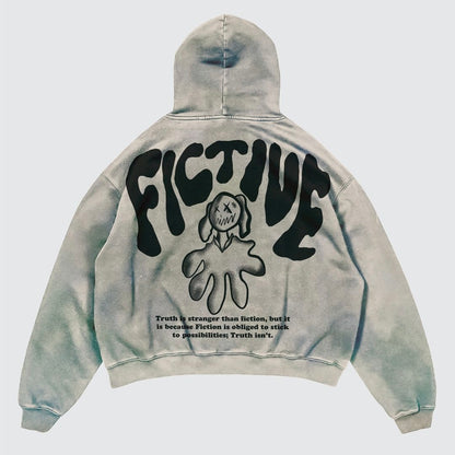 Street Y2K letter Printed Long-sleeved Hoodie Couples Hip-hop Street Punk Wind Loose Fashion Oversized Hoodies Harajuku Goth Top