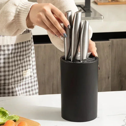 Kitchen Knife Block – Durable Rotating Knife Holder & Plastic Storage Rack