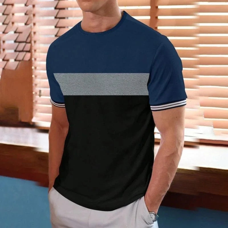 Men's Printed T-Shirt - Summer Casual Round Neck Tee | Lightweight Breathable Top