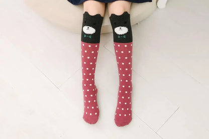 infant Child warmer ankle short lovely socks Cartoon Kids Knee High long cotton Baby cute Animal Over Knee Socks girls stockings