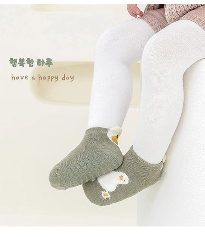 0-5Years Winter Thick Terry Cotton Baby Girl Sock with Rubber Soles Infant Animal Funny Sock Newborn Baby Indoor Floor Socks New