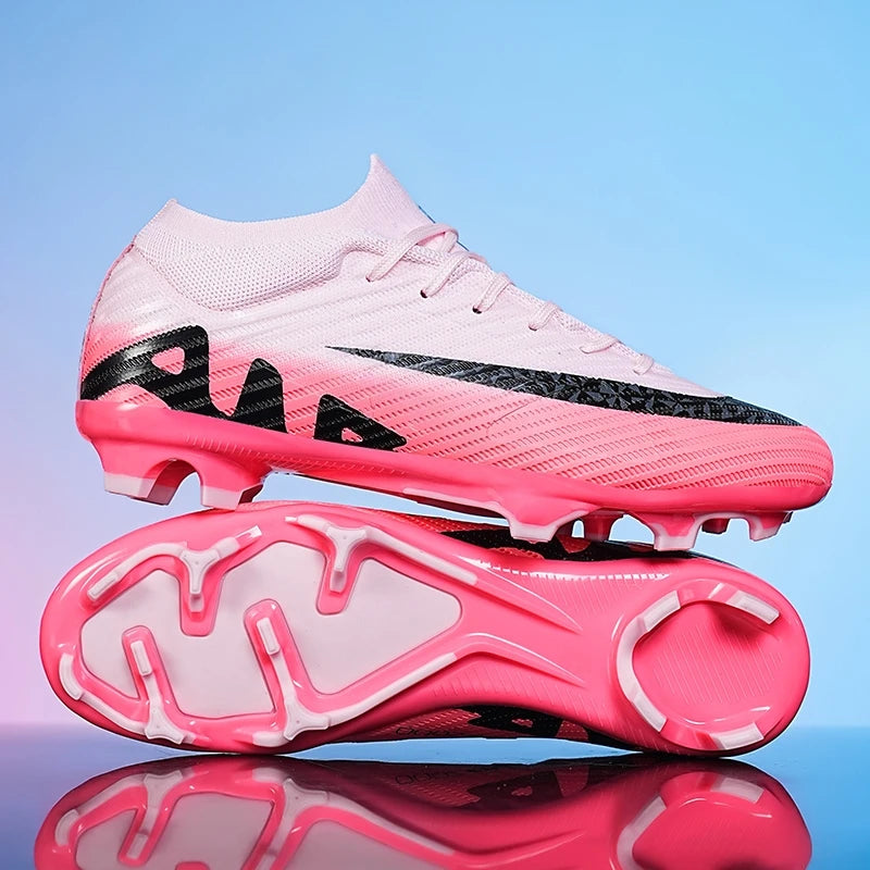Men Soccer Shoes - Mid Top Football Cleats | Non Slip TPR Outsole Boots
