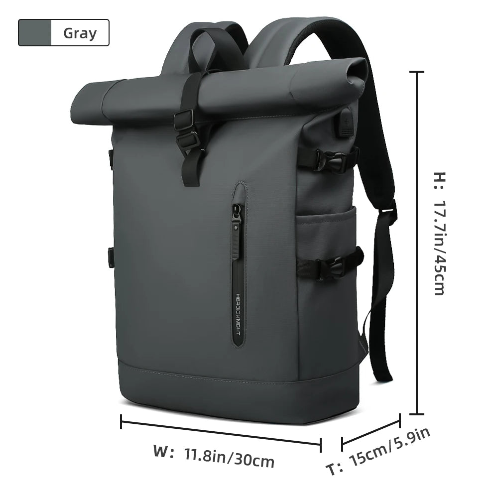 Expandable Waterproof Travel Backpack - Large Capacity 156 Laptop Bag with USB Port