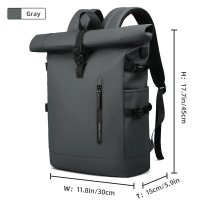 Expandable Waterproof Travel Backpack - Large Capacity 156 Laptop Bag with USB Port