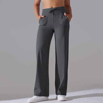 Yoga Straight Leg Sweatpant Straight Leg Women's Loose Tracksuit Pants Wide Leg Outdoor Gym Runing Casual Tracksuit Pants