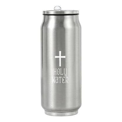 500ML 304 Stainless Steel Cola Can Thermos Custom LOGO Vacuum Cup Flask Portable Double Layers Straw Cup Water Bottle Mug