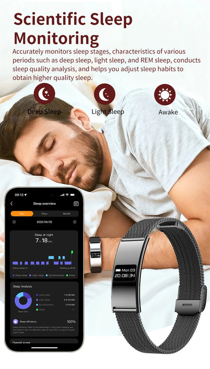 New Smart Bracelet Men Fitness Tracker IPX8 Waterproof Heart Rate Sleep Monitor Outdoors Sports Smartwatch Band For Android IOS