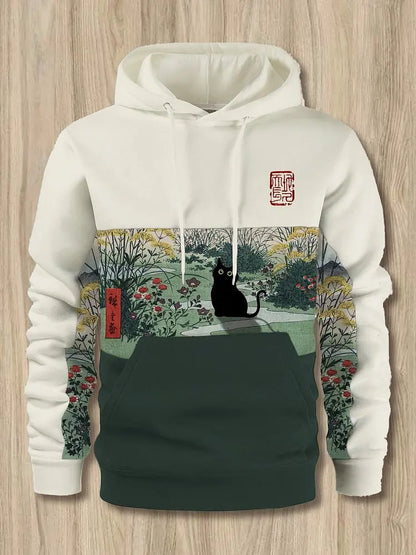 New Autumn And Winter Men's 3D Print Hoodies Japanese Harajuku Fashion Casual Sports Hooded Anime Beast Pattern Man Hoodie