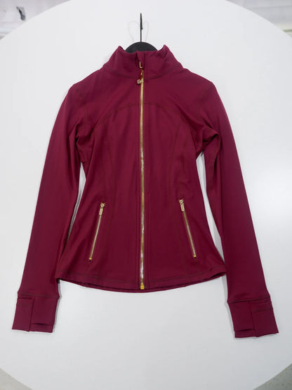 Gold zipper jacket and yoga pants set, sportswear, quick-dry and breathable, slimming and lightweight, tight-fitting