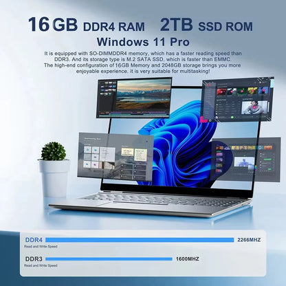 ACEKAMAS 14.1" intel Core i9-10980HK laptop 16GB RAM 1/2TB SSD Portable laptops Windows 11 Pro Office Gaming Notebook computer