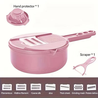 Multi-Functional Vegetable Cutter - 9 in 1 Manual Slicer and Grater Tool - ZOOMNSTORE