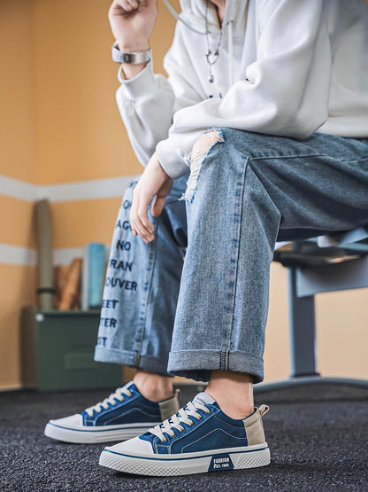 Men's Canvas Shoes Lightweight Breathable Street Style Skateboarding Spring Summer Fashion Casual Shoes for Teens