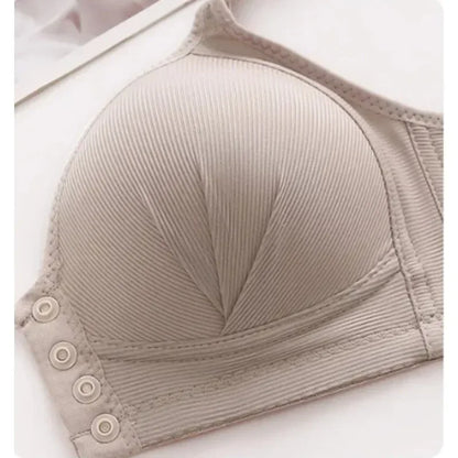 Push Up Bra - Large Size Front Buckle Wire Free Adjustable Strap Bra | Breathable Comfortable Women's Underwear
