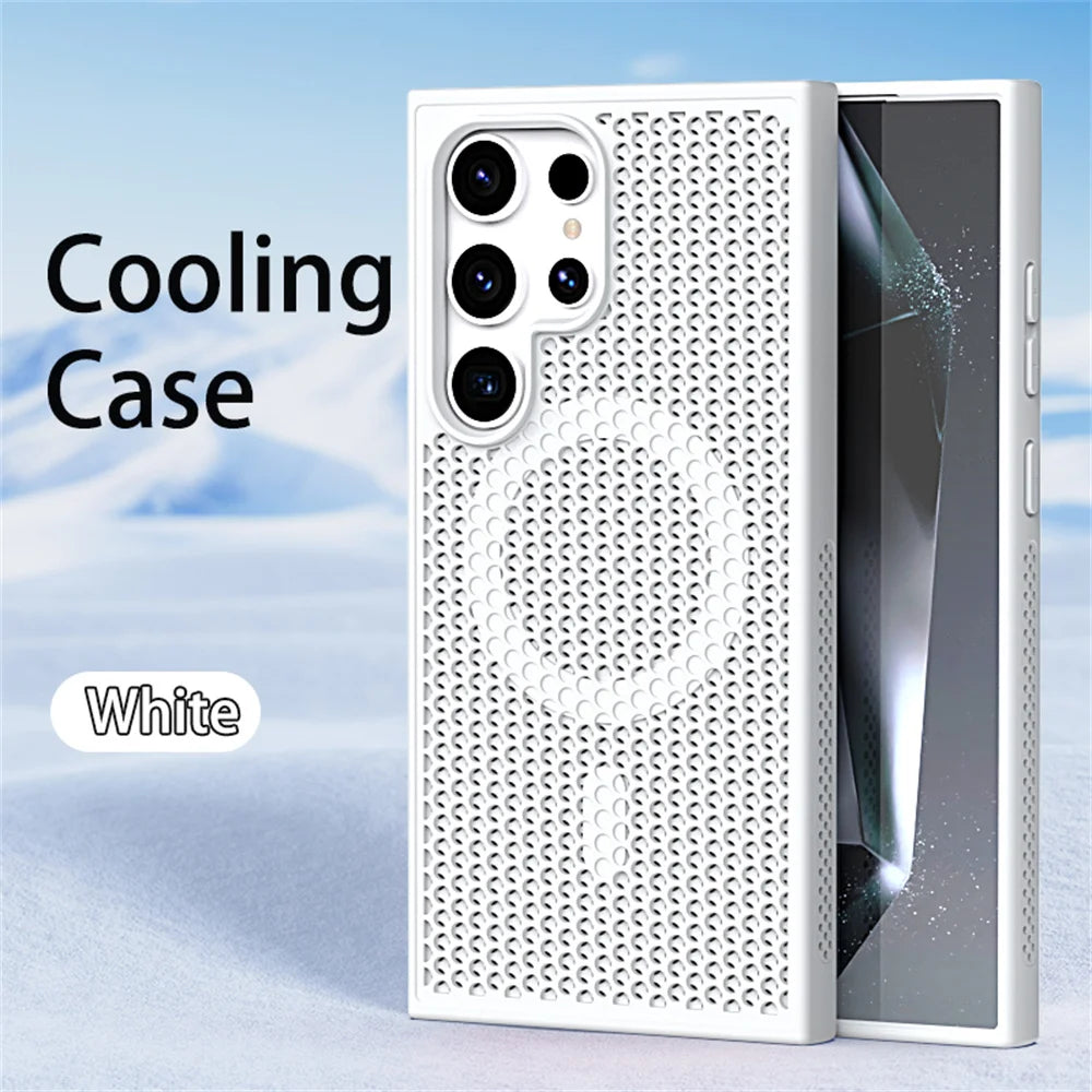 Magnetic For Magsafe Heat Dissipation Phone Case For Samsung S26 S25 S24 S23 Ultra S22 Plus FE Luxury Shockproof Protector Cover