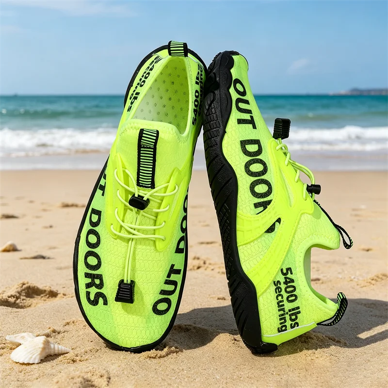 Men Water Shoes Swimming Barefoot Quick Dry Lightweight Aqua Sneakers Outdoor Sports Five Fingers Upstream Wading Shoes Summer Breathable Surfing Sandals Beach Trekking New Big Size