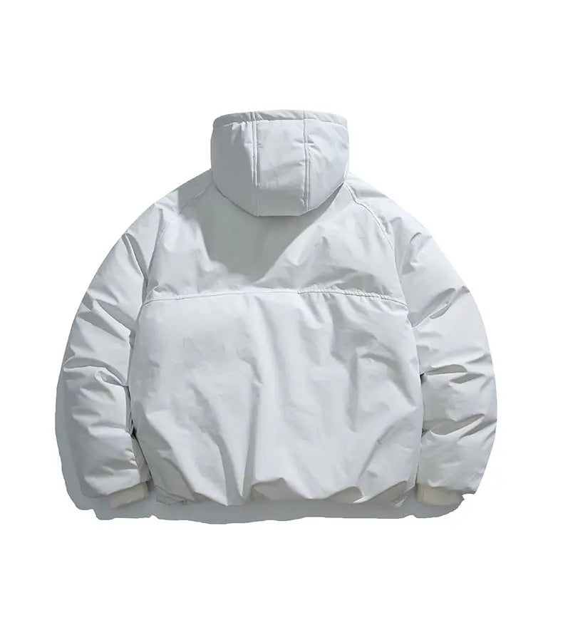 Winter Ski Parka Jacket Men Women Fashion Loose Padded Cotton Hooded Jacket Cityboy Streetwear Hoody Parkas Coat Outerwear