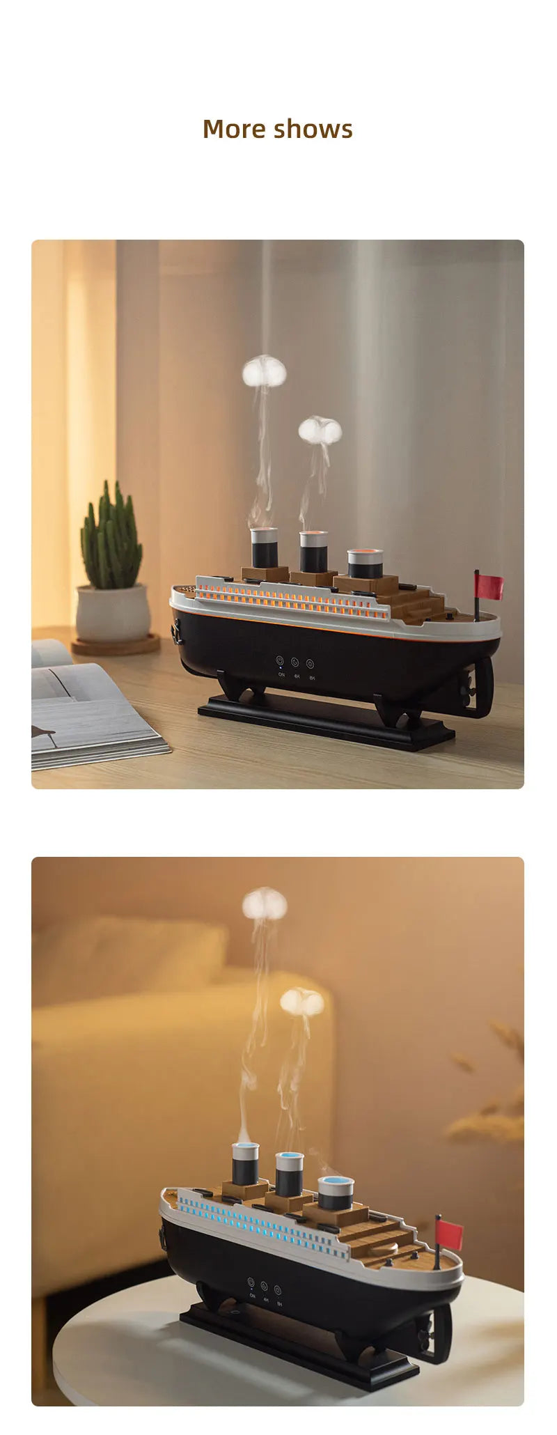 Ultrasonic Jellyfish Humidifier  Aroma Diffuser with Remote Control and Colorful Lighting