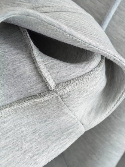 Women's Zipper Hoodie - Oversize Sweatshirt Casual Outerwear Coat With Double Pockets