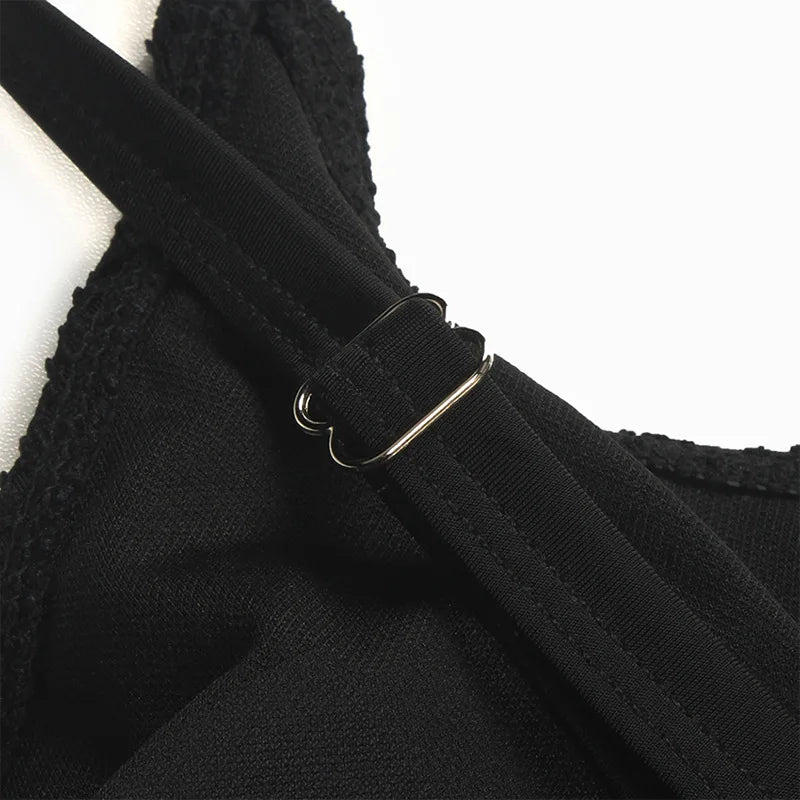Plus Size Swimwear Women Black Tankini Tummy Control Swimwear Tank Top Retro Solid Swimsuit with Shorts Two Piece Bathing Suit